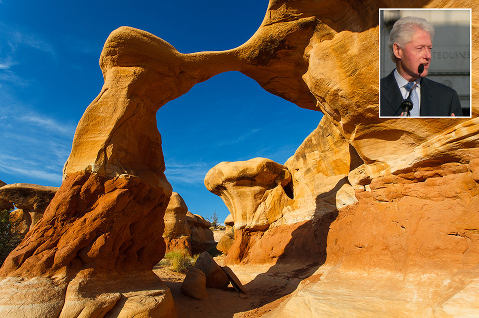Utah’s Grand Staircase-Escalante National Monument was one of  many national monuments designated by Bill Clinton