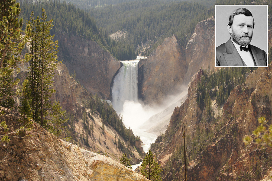 President Ulysses S. Grant’s administration was instrumental in the establishment of Yellowstone National Park