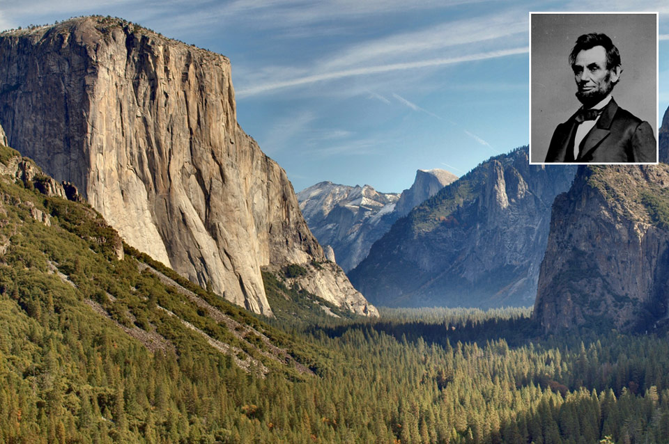 Abraham Lincoln signed a landmark law setting aside California’s Yosemite Valley for the public in 1864