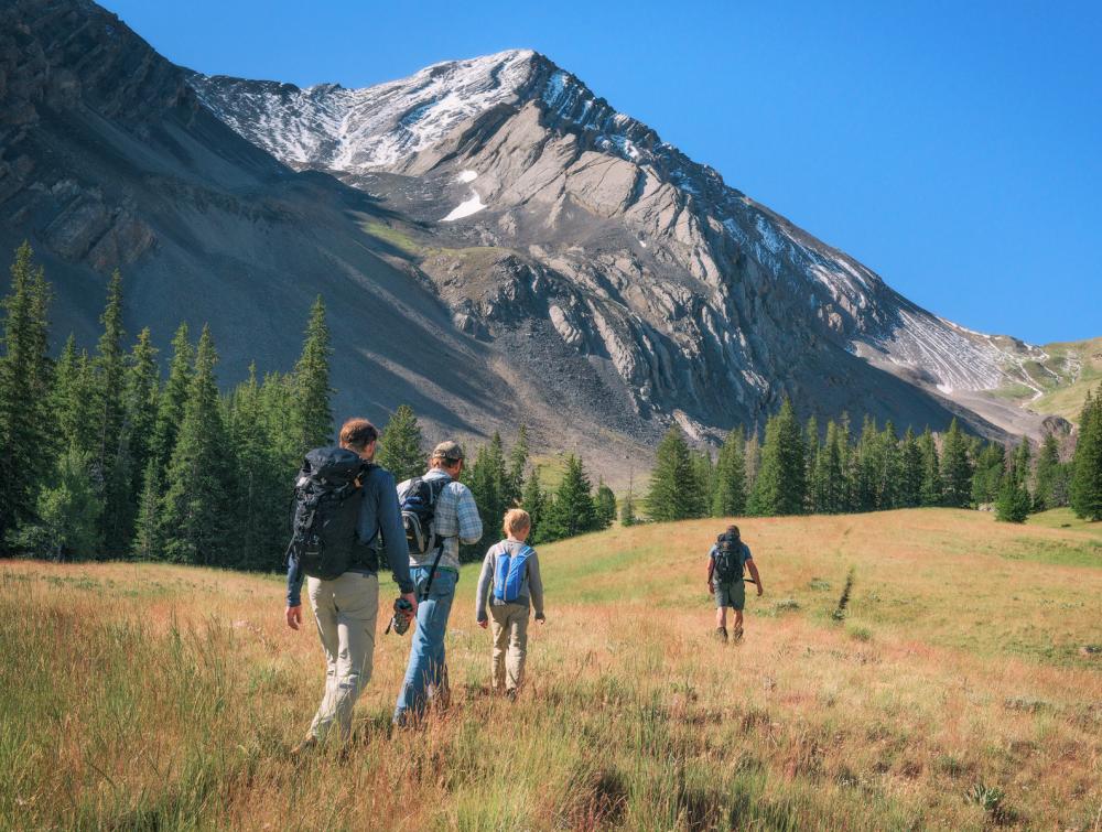 Hikers in Salmon-Challis National Forest, Idaho.
