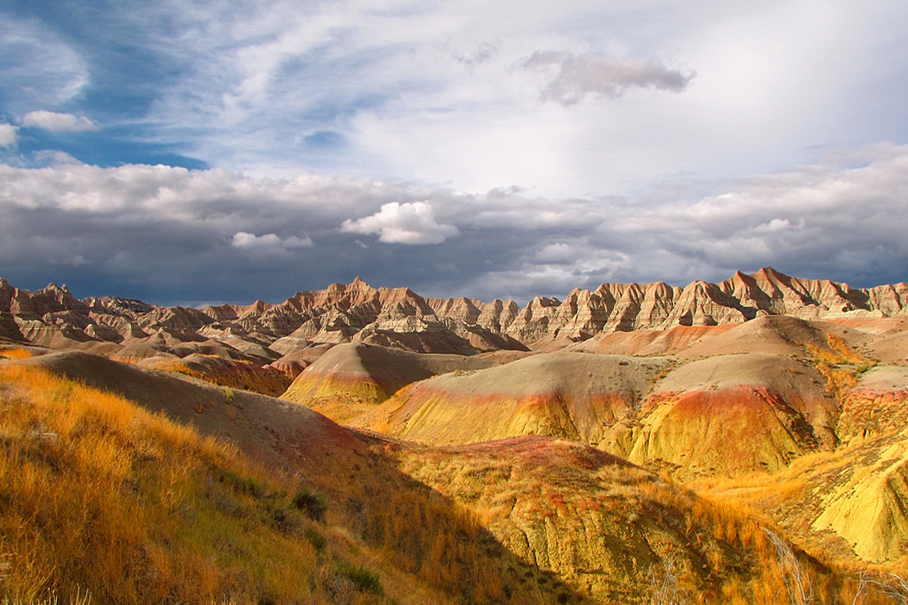 rows of rocky mountains