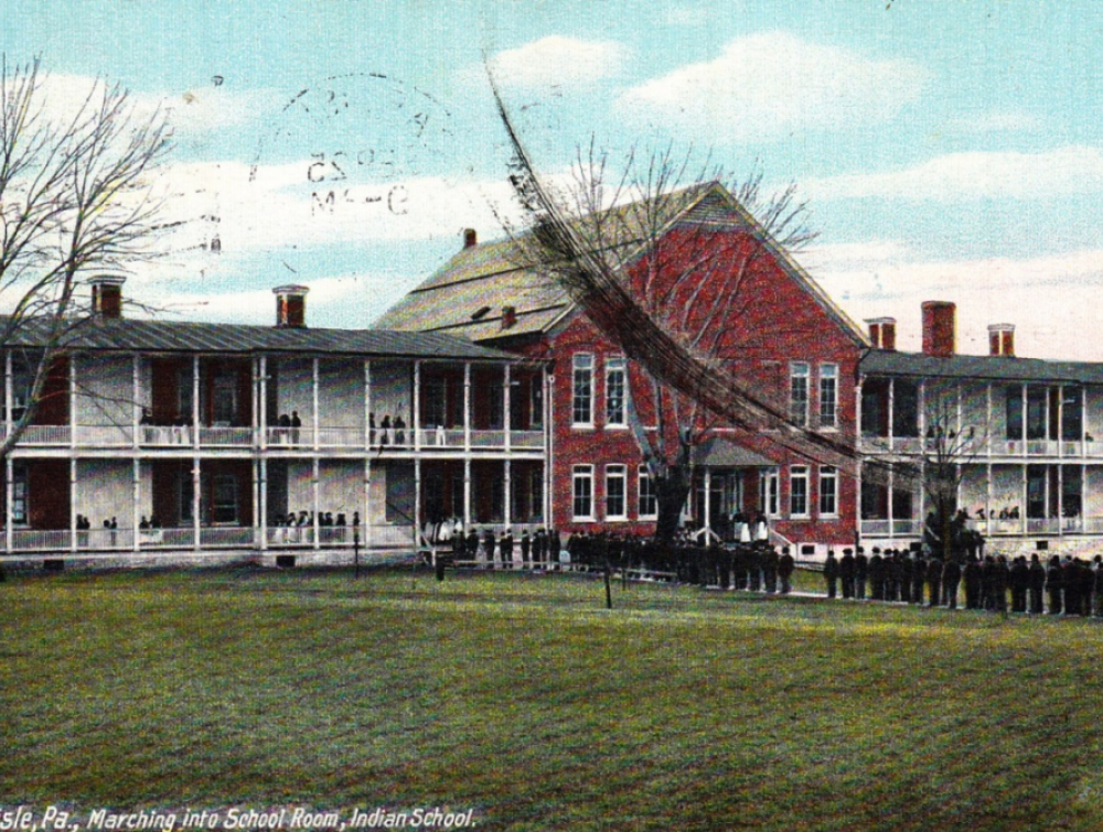 Marching into the Carlisle Indian School