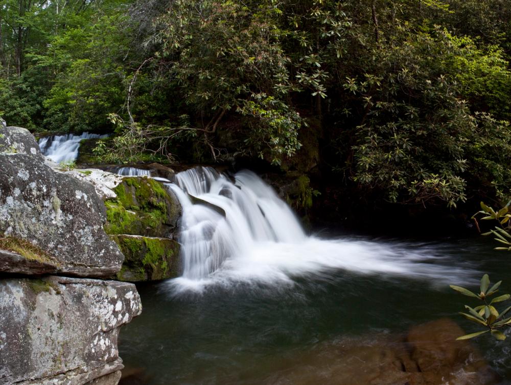 A waterfall in Joyce Kilmer-Slickrock Wilderness, Tennessee