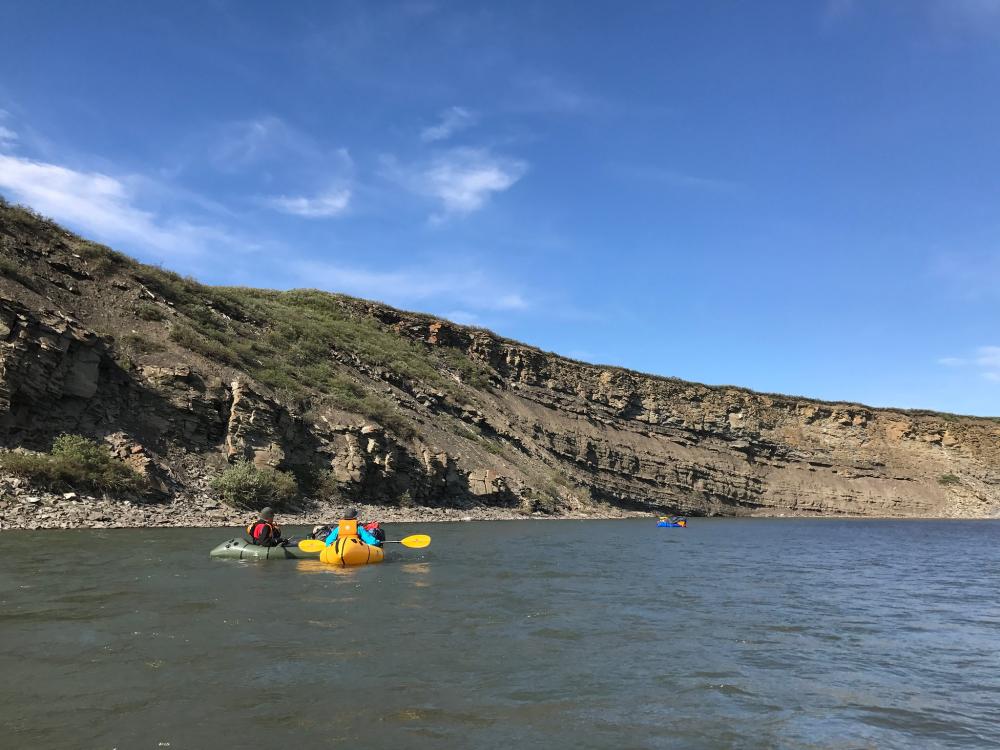 Packrafters on Utukok River, Alaska