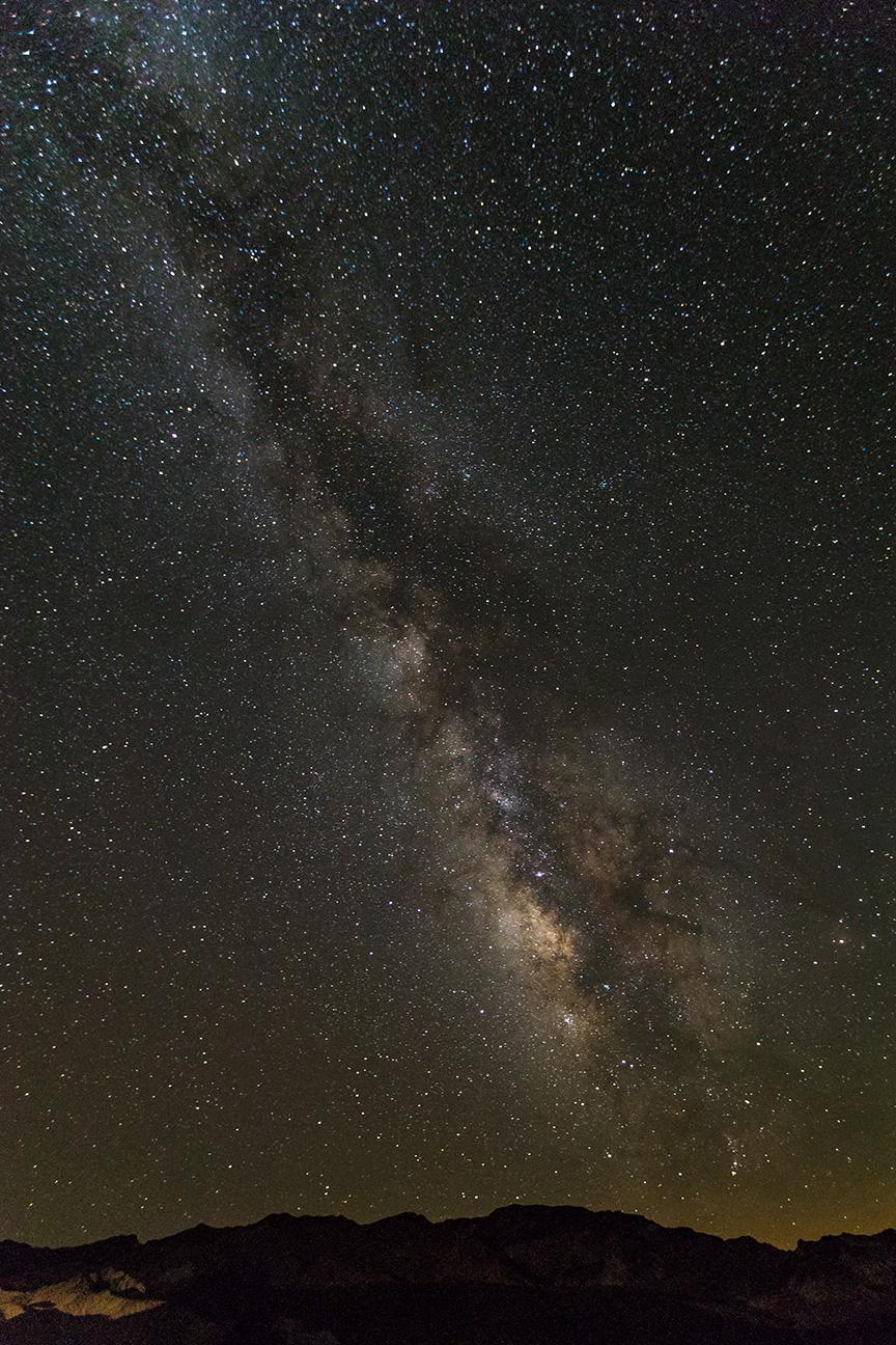 Milky Way over Zabriskie Point, Death Valley National Park, CA.