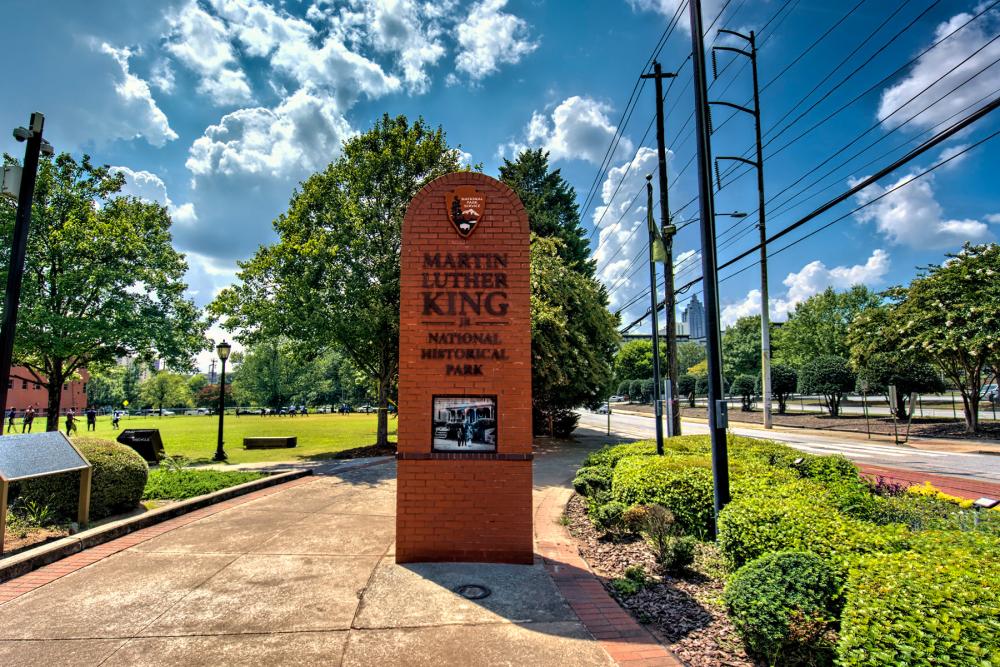 sign of martin luther king jr's national historical park 