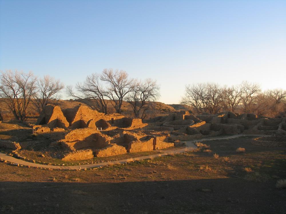A trail through Aztec Ruins National Monument, New Mexico