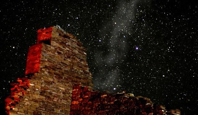 Chaco Culture National Historical Park at night.