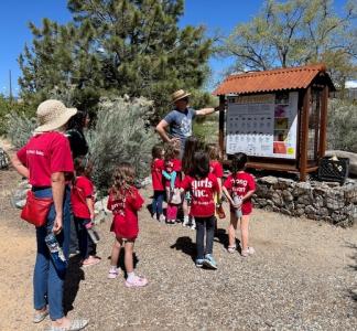 kids on a hike