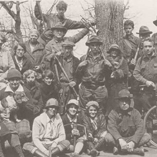 Potomac Appalachian Trail Club, 1938 (Harold Anderson in center with pipe).