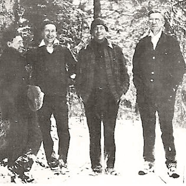 Wilderness Society founders (from left to right) Bernard Frank, Harvey Broome, Bob Marshall and Benton MacKaye.